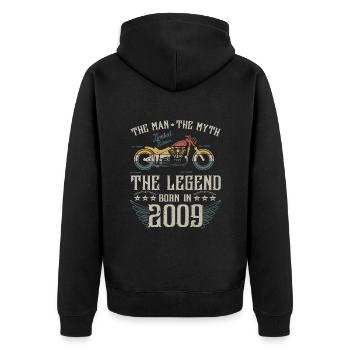 L'homme Le Mythe La Légende Né En 2009 Cadeau - Veste à capuche bio Premium Unisexe - noir - Dos - Nico (187cm)
