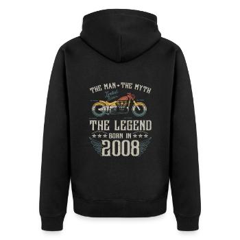 L'homme Le Mythe La Légende Né En 2008 Cadeau - Veste à capuche bio Premium Unisexe - noir - Dos - Nico (187cm)