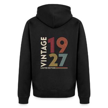 édition limitée millésime 1927 - Veste à capuche bio Premium Unisexe - noir - Dos - Nico (187cm)