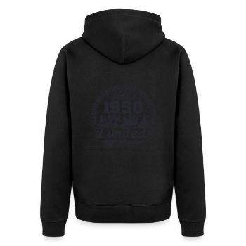 Vintage 1950 All original pieces Retro gift - Unisex Premium Organic Zip Hoodie - black - Back - Nico (187cm)