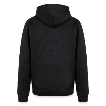 Vintage 1966 All original pieces retro gift - Unisex Premium Organic Zip Hoodie - black - Back - Nico (187cm)