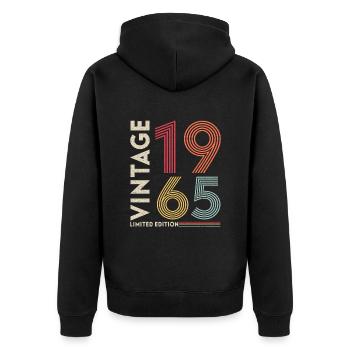 Millésime 1965 Top Notch Accountant - Veste à capuche bio Premium Unisexe - noir - Dos - Nico (187cm)