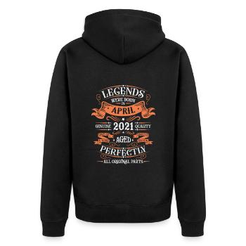 2021 Avril 2021 anniversaire Avril 2021 Avril - Veste à capuche bio Premium Unisexe - noir - Dos - Nico (187cm)