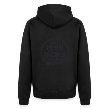 Original 1996 - Unisex Premium Organic Zip Hoodie - black - Back - Nico (187cm)