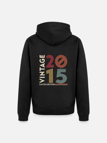 Old School 2015 - Unisex Premium Organic Zip Hoodie - black