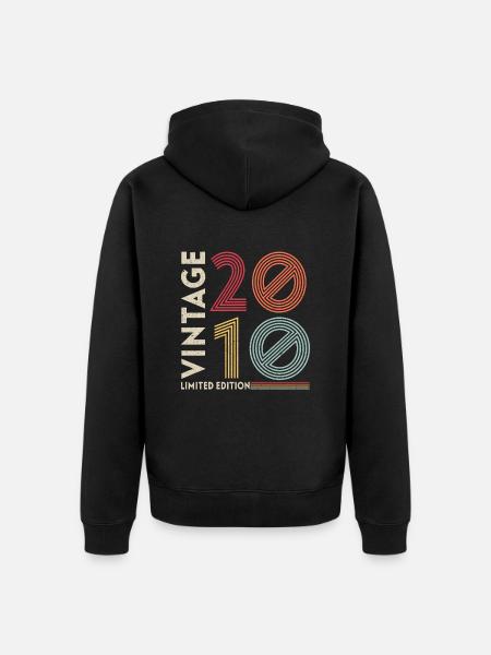 MILLÉSIME 2010 - Veste à capuche bio Premium Unisexe - noir