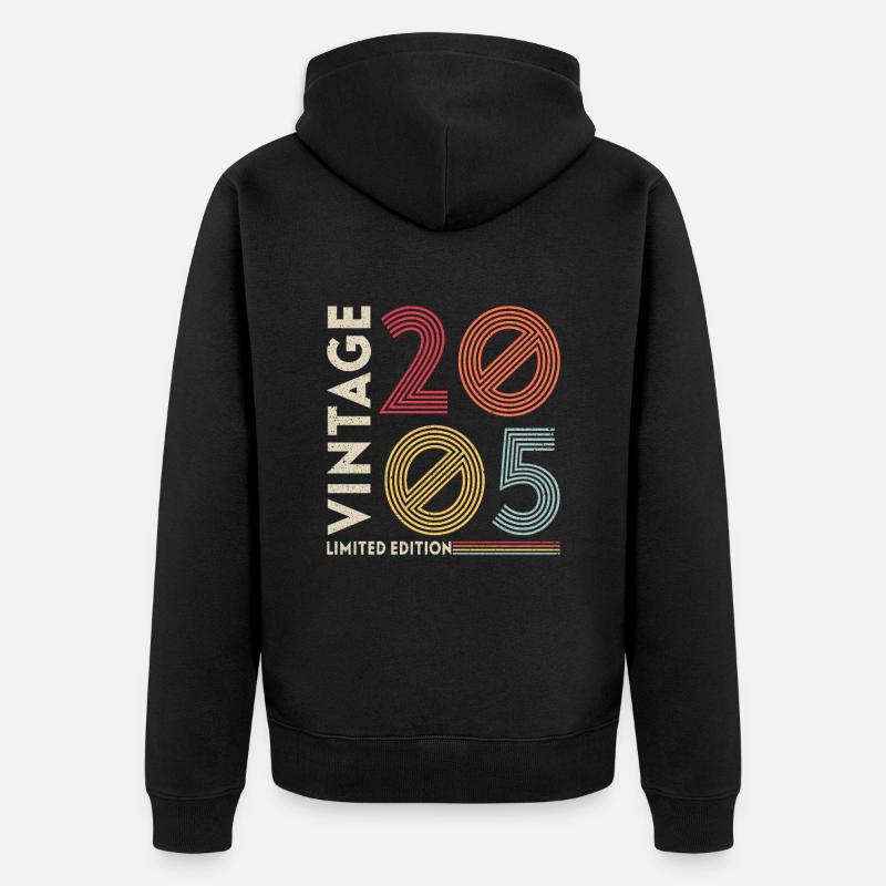 Millésime 2005 - Veste à capuche bio Premium Unisexe - noir