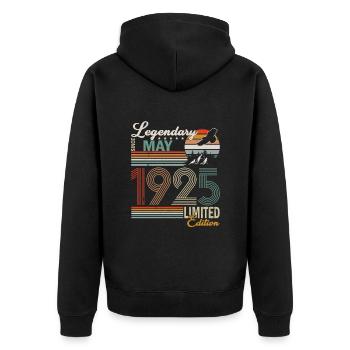 Sloth Birthday Mai 1925 Né en 1925 - Veste à capuche bio Premium Unisexe - noir - Dos - Nico (187cm)