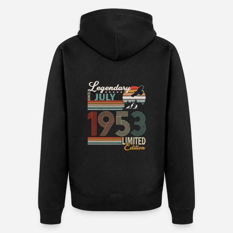 JUILLET 1953 - Veste à capuche bio Premium Unisexe - noir
