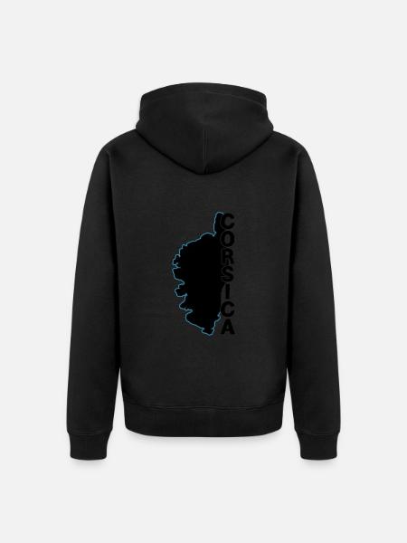 Corsica - Unisex Premium Organic Zip Hoodie - black