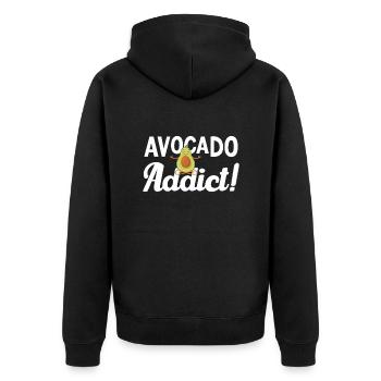 Avocado Addict! - Gesund - Fit-Fitness-Bio-Gemüse - Veste à capuche bio Premium Unisexe - noir - Dos - Nico (187cm)