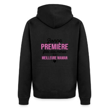 Body bébé meilleure maman première fête des mères - Veste à capuche bio Premium Unisexe - noir - Dos - Nico (187cm)