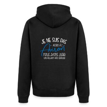 Accro à l'aviron - Veste à capuche bio Premium Unisexe - noir - Dos - Nico (187cm)