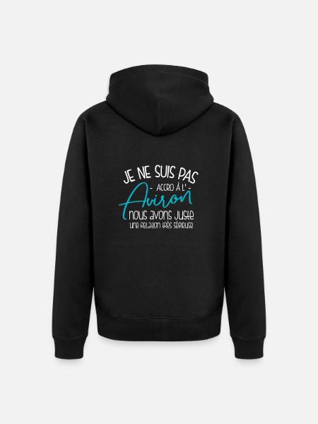 Relation Sérieuse Avec L'aviron - Veste à capuche bio Premium Unisexe - noir