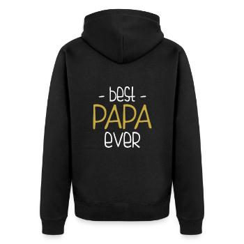 Meilleur père de tous les temps - Veste à capuche bio Premium Unisexe - noir - Dos - Nico (187cm)