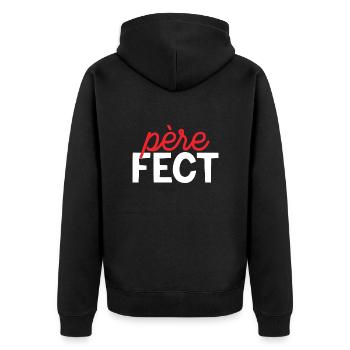 Père fect T-shirt - Veste à capuche bio Premium Unisexe - noir - Dos - Nico (187cm)