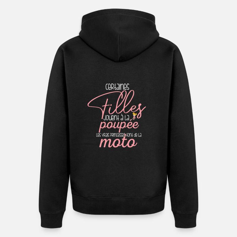Princesses en Moto - Veste à capuche bio Premium Unisexe - noir