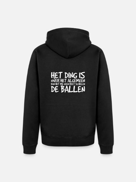 Onverschilligheid - Uniseks Premium bio ziphoodie - zwart
