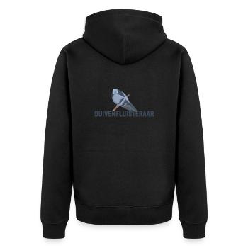 Pigeon whisperer - Unisex Premium Organic Zip Hoodie - black - Back - Nico (187cm)