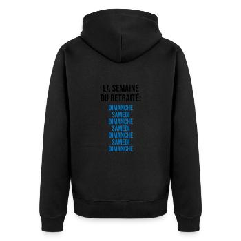 La Semaine du Retraité - Veste à capuche bio Premium Unisexe - noir - Dos - Nico (187cm)