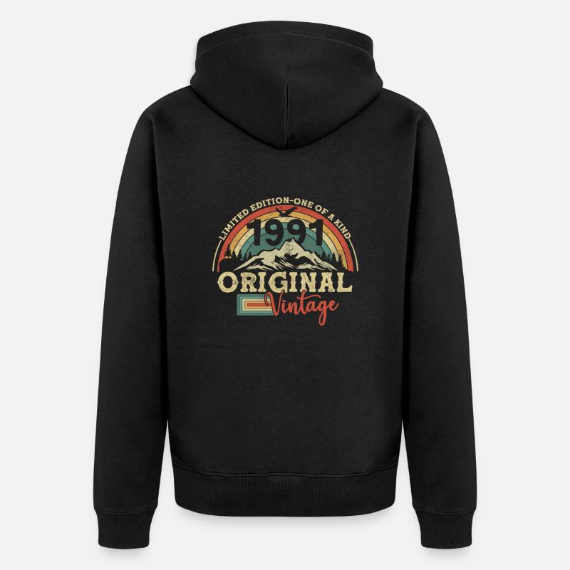 Anniversaire 1991 Millésime - Veste à capuche bio Premium Unisexe - noir