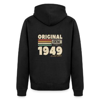Legendäre Hits 1979 - 44/45 Jahre - Unisex Premium Bio Zip Hoodie - Schwarz - Hinten - Nico (187cm)