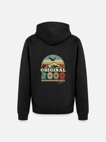 Legendary 2000s year of birth - Unisex Premium Organic Zip Hoodie - black