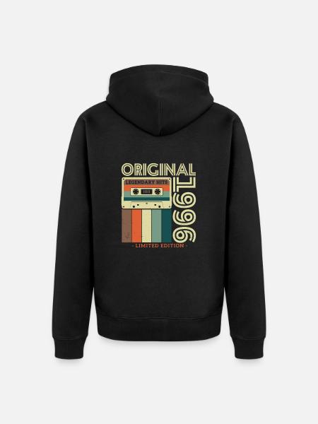 Cadeau Millésime 1996 - Veste à capuche bio Premium Unisexe - noir