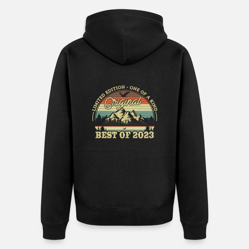 Cadeaux d’anniversaire saisonniers 2023 - Veste à capuche bio Premium Unisexe - noir