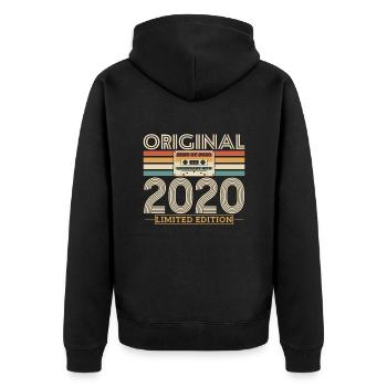 2020 Legends - Unisex Premium Bio Zip Hoodie - Schwarz - Hinten - Nico (187cm)