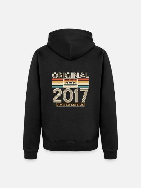 Legendary Born in 2017 - Unisex Premium Organic Zip Hoodie - black