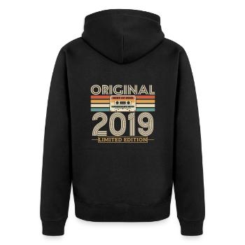 Legends of 2019 - Unisex Premium Organic Zip Hoodie - black - Back - Nico (187cm)