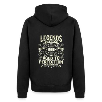 Legendary 27th birthday in 1996 - Unisex Premium Organic Zip Hoodie - black - Back - Nico (187cm)