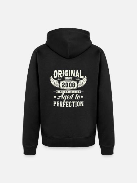 Millésime légendaire '08 - Veste à capuche bio Premium Unisexe - noir