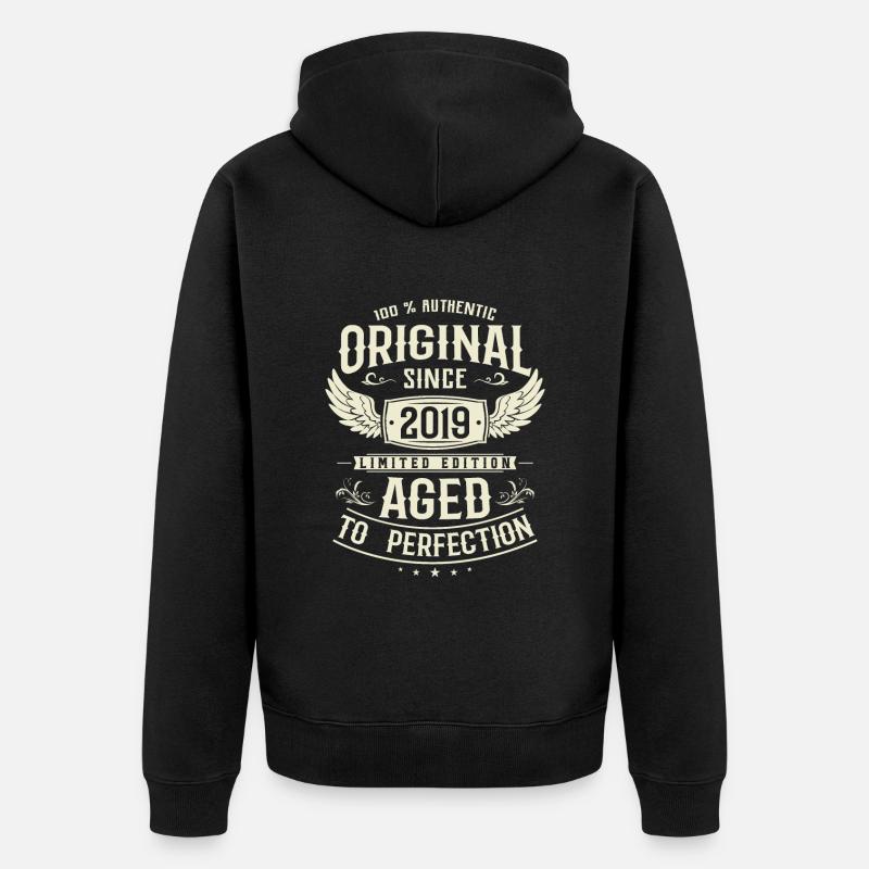 2019 4e anniversaire légendaire! - Veste à capuche bio Premium Unisexe - noir