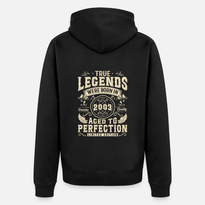 Légendes depuis 2003 - Veste à capuche bio Premium Unisexe - noir