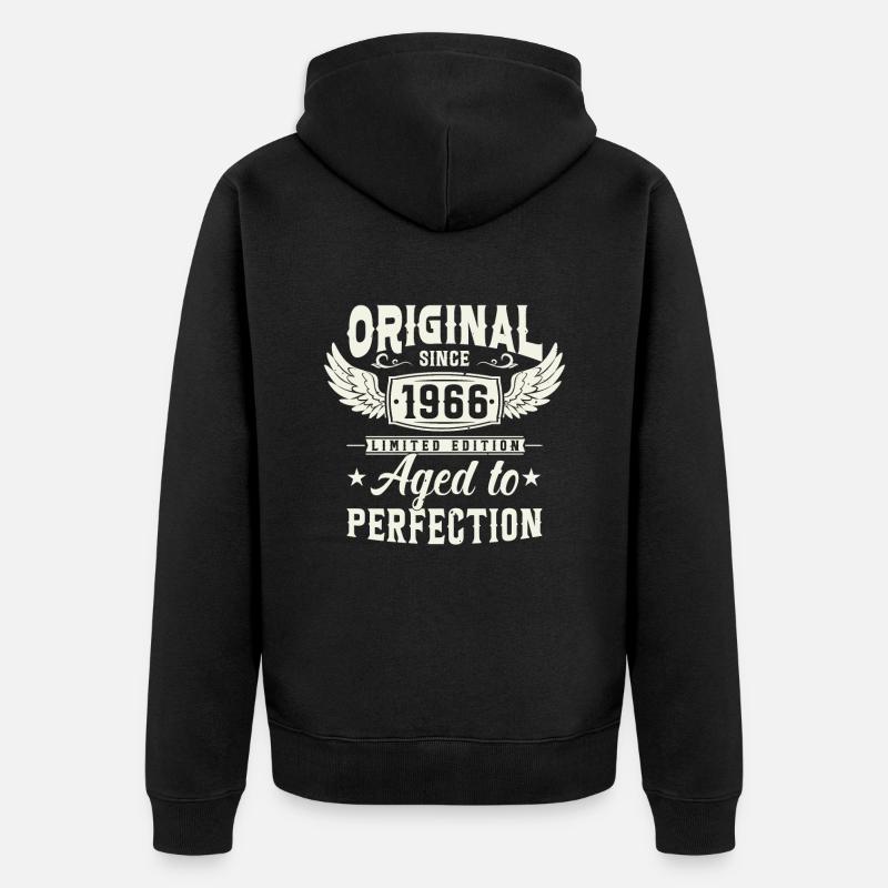 1966 Anniversaire du millésime - Veste à capuche bio Premium Unisexe - noir