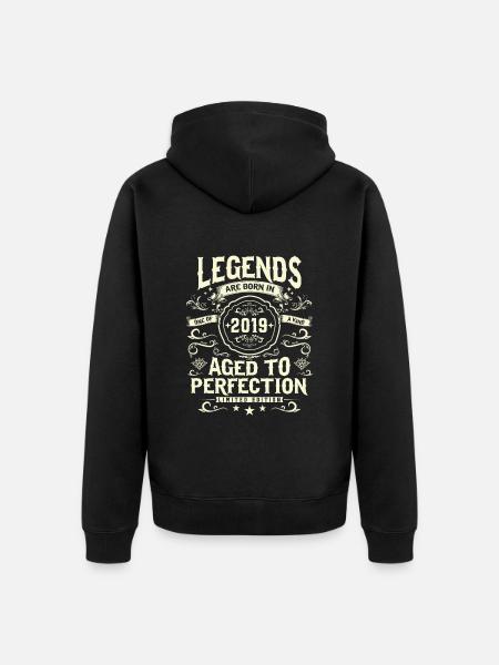 Legendary 2019 birthday look - Unisex Premium Organic Zip Hoodie - black