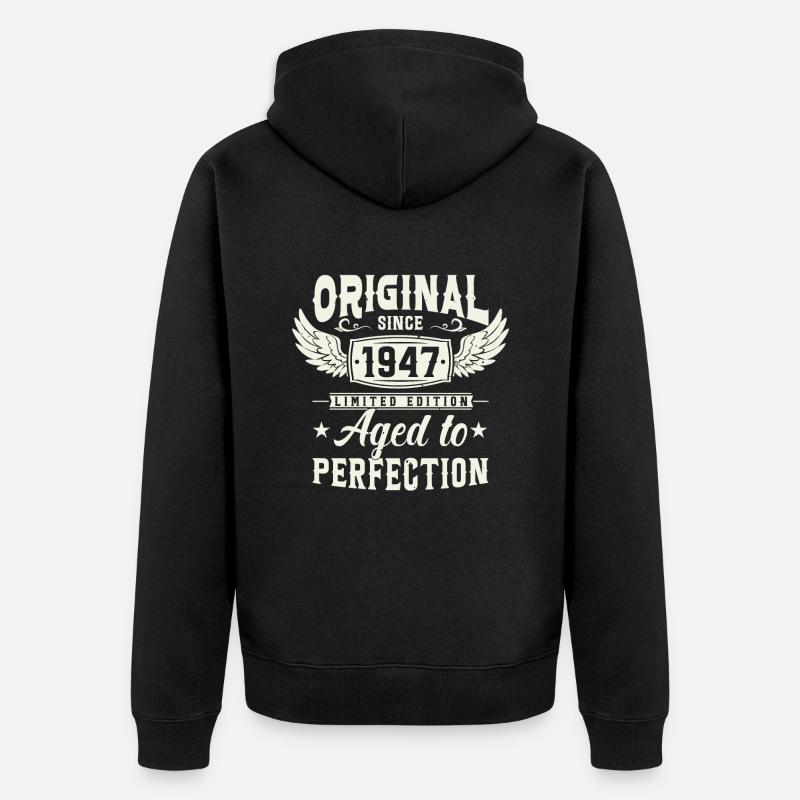 Millésime légendaire 1947 - Veste à capuche bio Premium Unisexe - noir