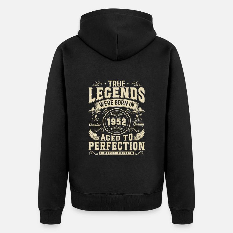 Cadeau d’anniversaire 1952 - Veste à capuche bio Premium Unisexe - noir