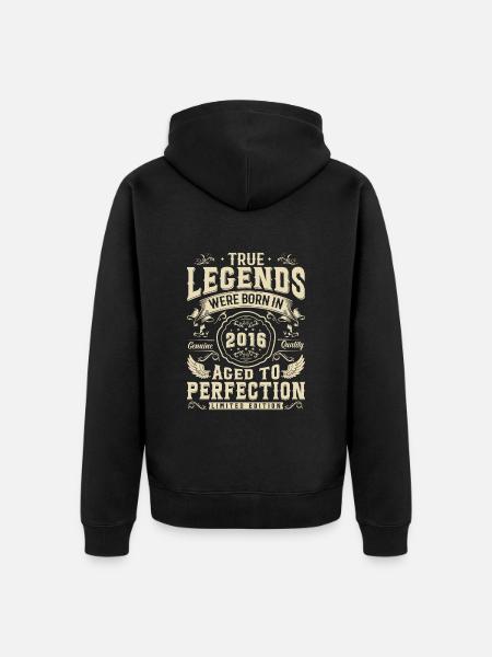 Legendary since 2016 - Unisex Premium Organic Zip Hoodie - black