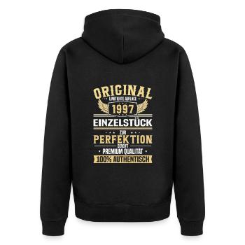 Vintage Geburtstagsgeschenk 26/27, Limitiert '97 - Veste à capuche bio Premium Unisexe - noir - Dos - Nico (187cm)
