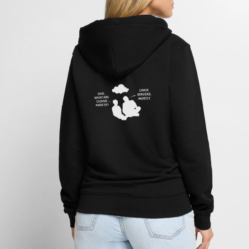 Serveur Linux Cloudscape Veste à capuche bio Premium Unisexe