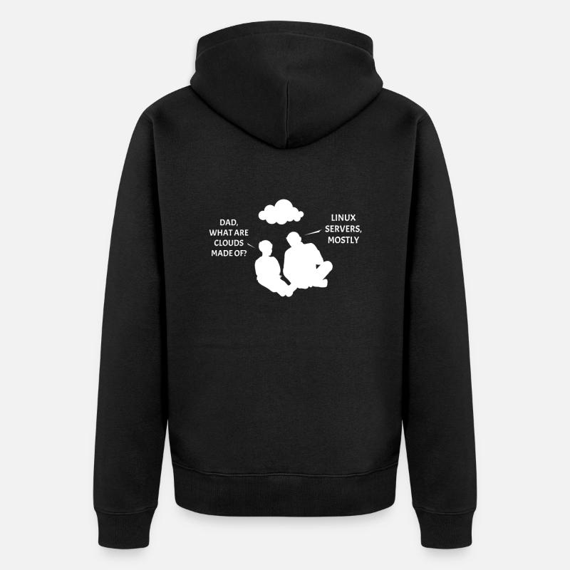 Linux Server Cloudscape - Unisex Premium Organic Zip Hoodie - black