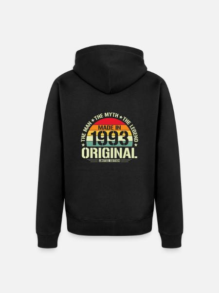 Mythos 1993 Limited Edition - Unisex Premium Organic Zip Hoodie - black