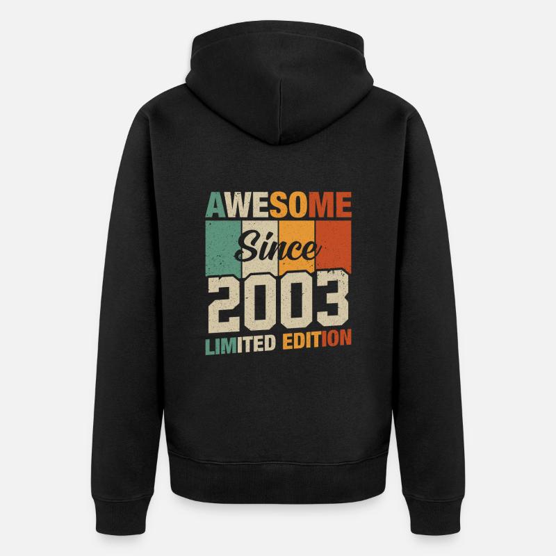 Millésime Anniversaire 20/21 ans - Veste à capuche bio Premium Unisexe - noir