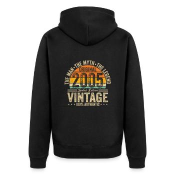 Mythos 2005 Limited Edition - Unisex Premium Organic Zip Hoodie - black - Back - Nico (187cm)
