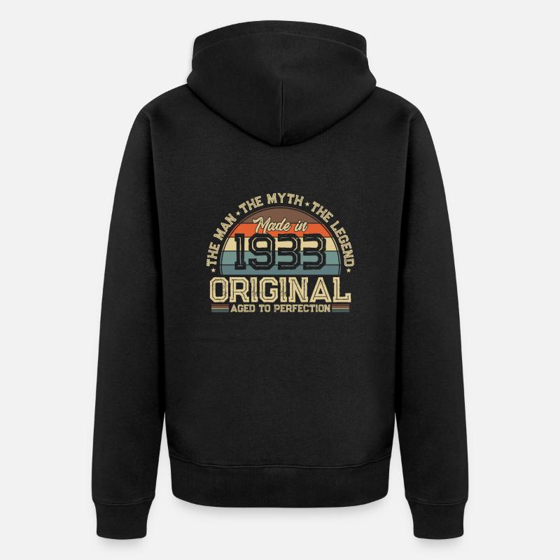 Incomparable 1933 - Veste à capuche bio Premium Unisexe - noir