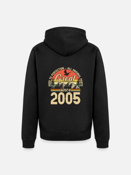 Legendary since 2005 - Unisex Premium Organic Zip Hoodie - black