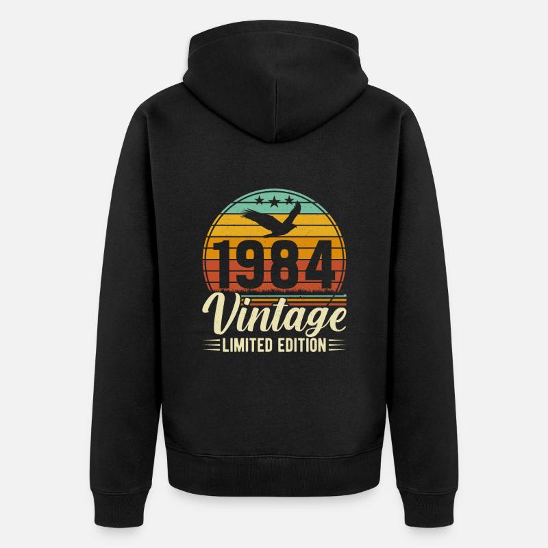 Millésime légendaire 1984 - Veste à capuche bio Premium Unisexe - noir